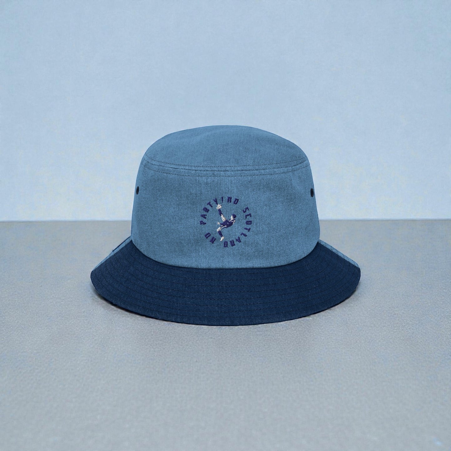 Denim bucket hat 'No Scotland No party!'