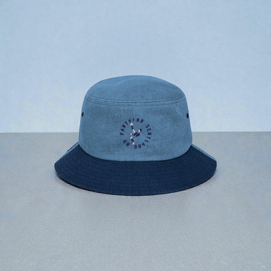 Denim bucket hat 'No Scotland No party!'