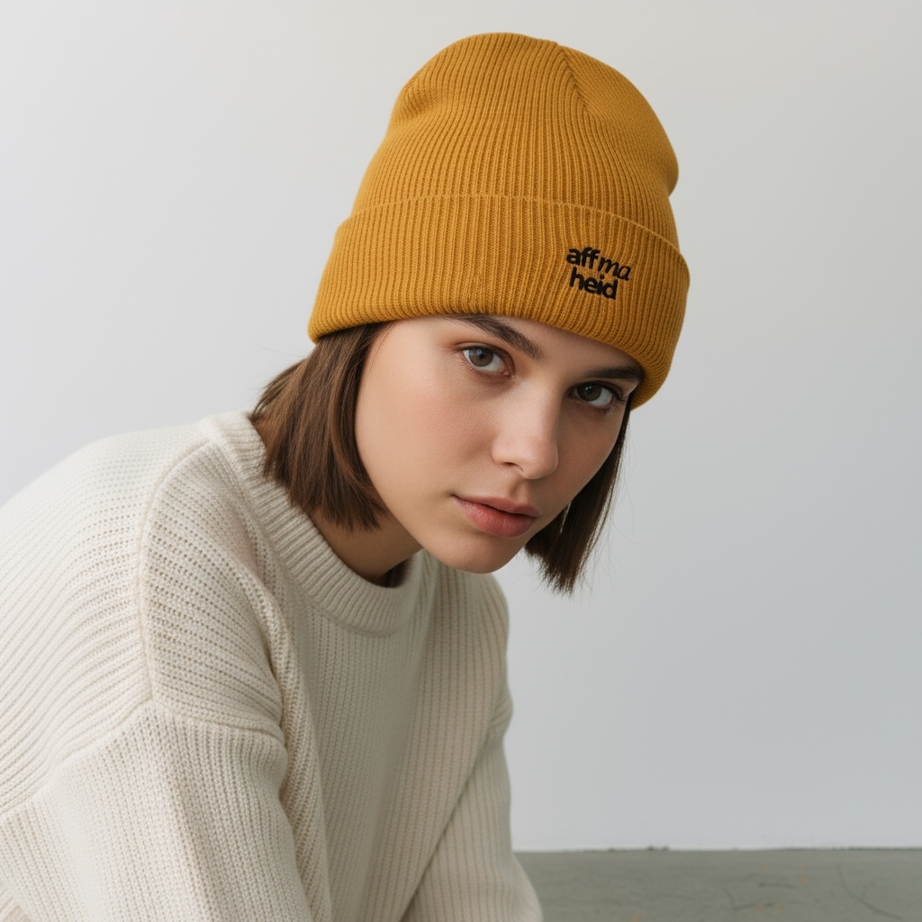Organic ribbed beanie
